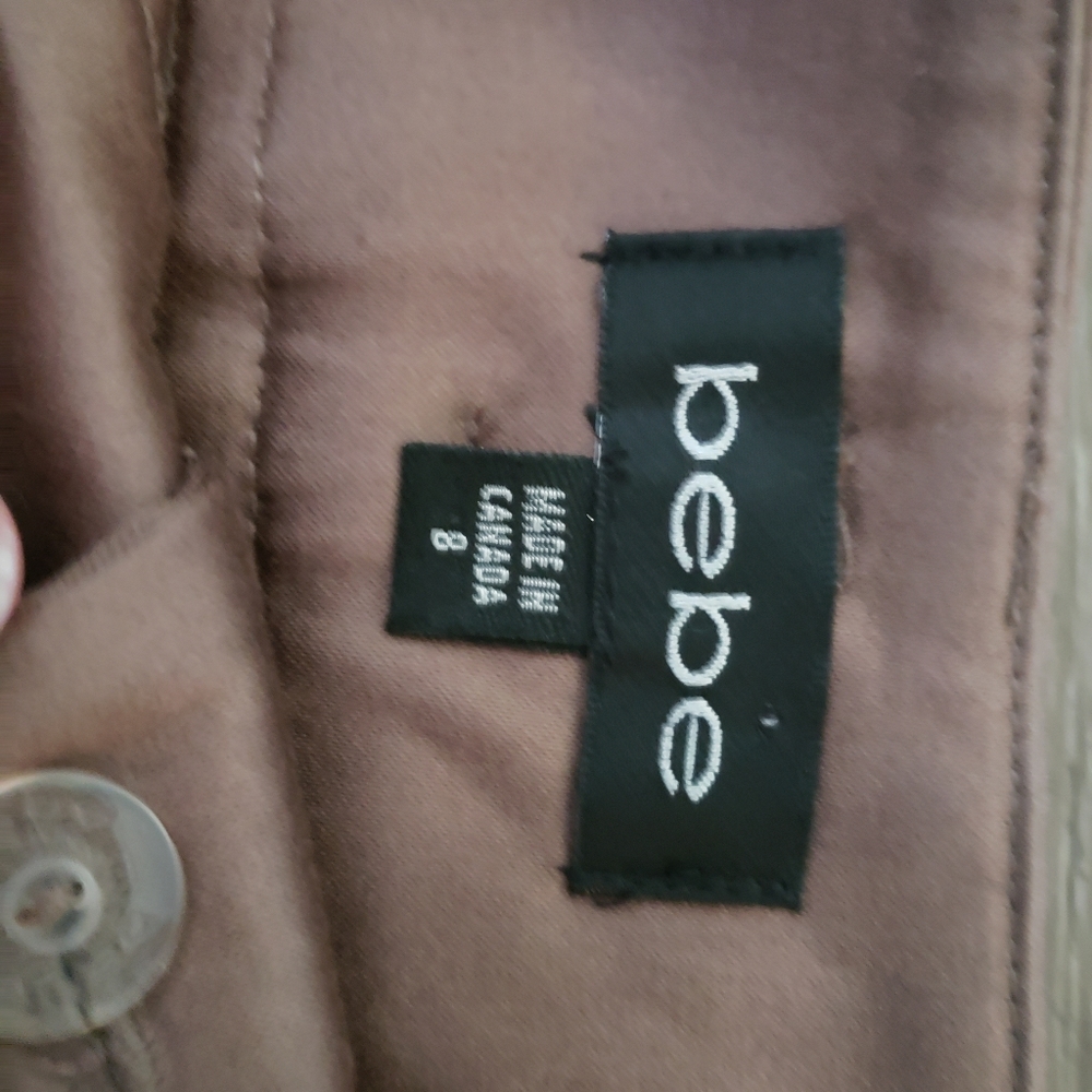 Bebe Brown Crop Pants Size 8 - Picture 3 of 4